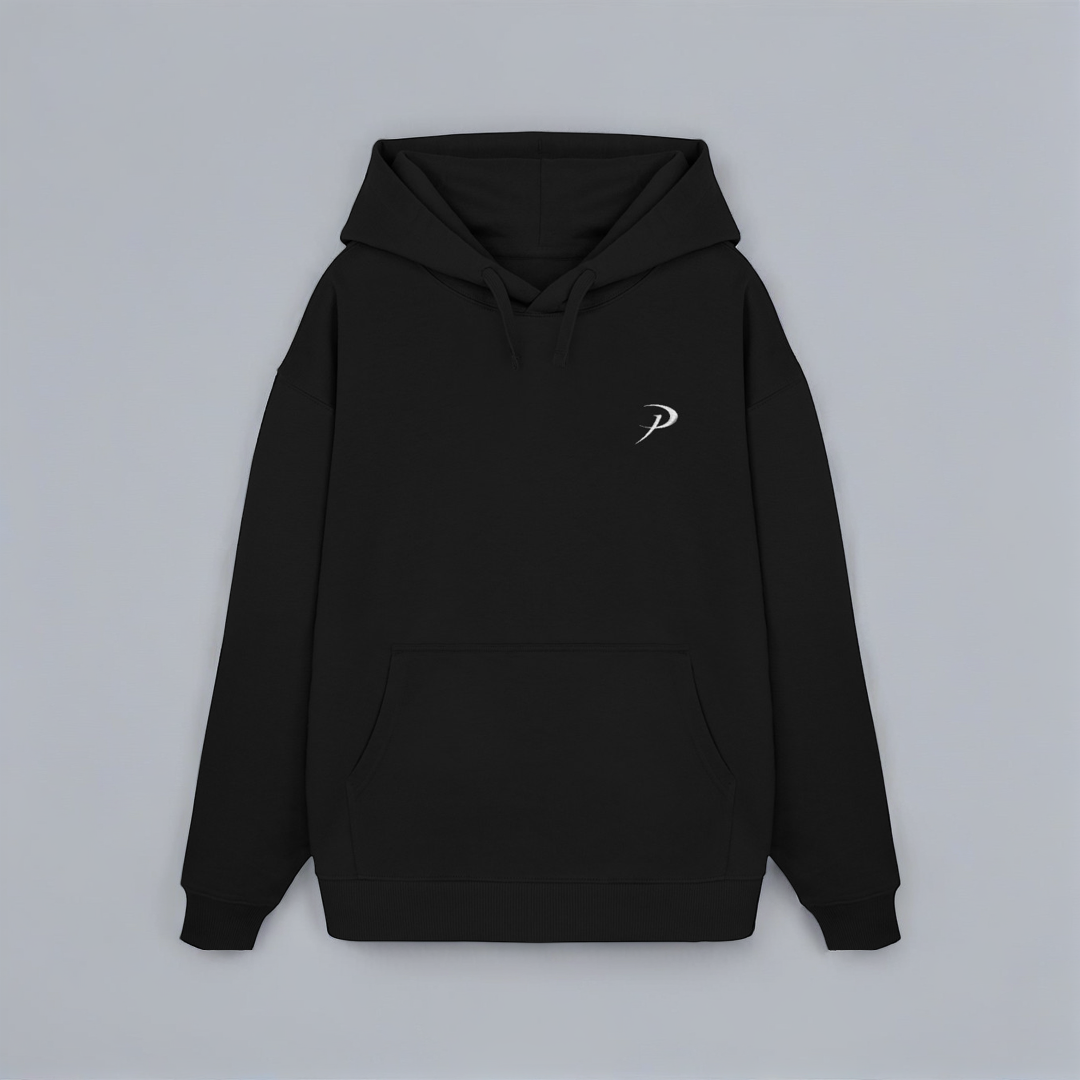 Pasalli Originals Organic Oversized Hoodie mit Stick - Black Shirtee