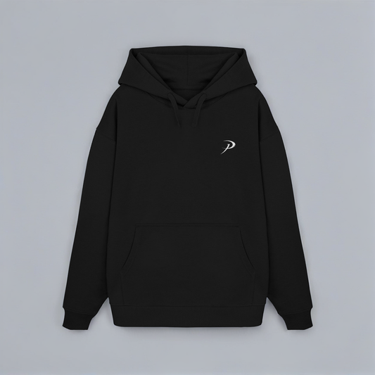 Pasalli Originals Organic Oversized Hoodie mit Stick - Black Shirtee