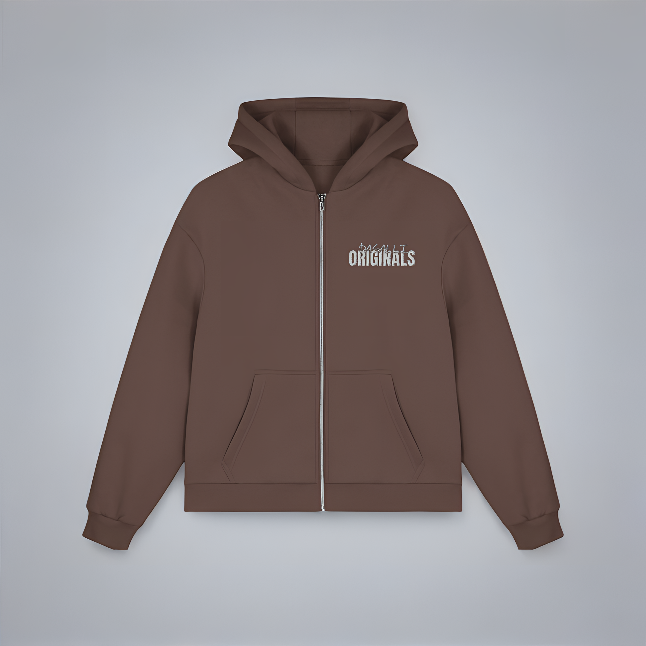Fluffy Boxcut Zipper mit Stick - Chocolate Brown Shirtee