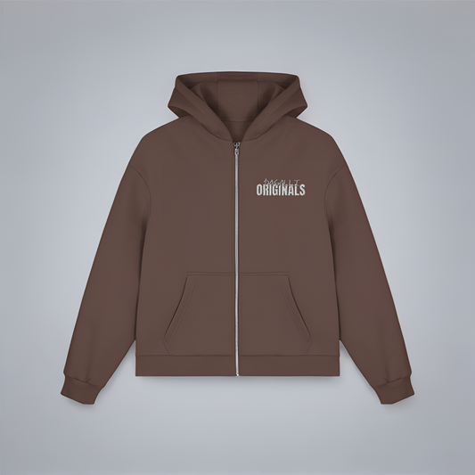 Fluffy Boxcut Zipper mit Stick - Chocolate Brown Shirtee