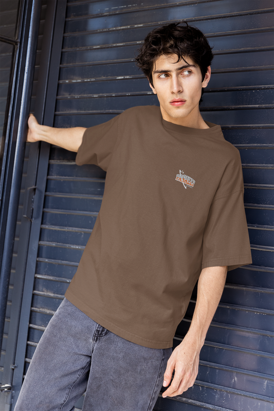 Heavy Oversized Organic T-Shirt mit Stick - Kaffa Coffee Shirtee