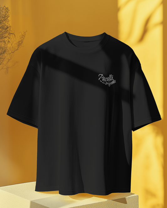 Heavy Oversized Organic T-Shirt mit Stick - Black  - Freestyler Heavy Oversized T-Shirt ST/ST mit Stick Shirtee